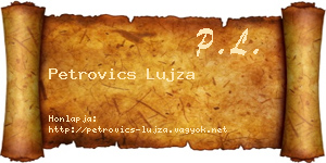 Petrovics Lujza névjegykártya